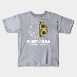 Go Gray In May Brain Tumor Awarenes Kids T-Shirt